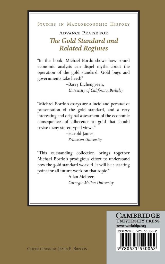 Weitere Ansicht: The Gold Standard and Related Regimes | Michael D. Bordo