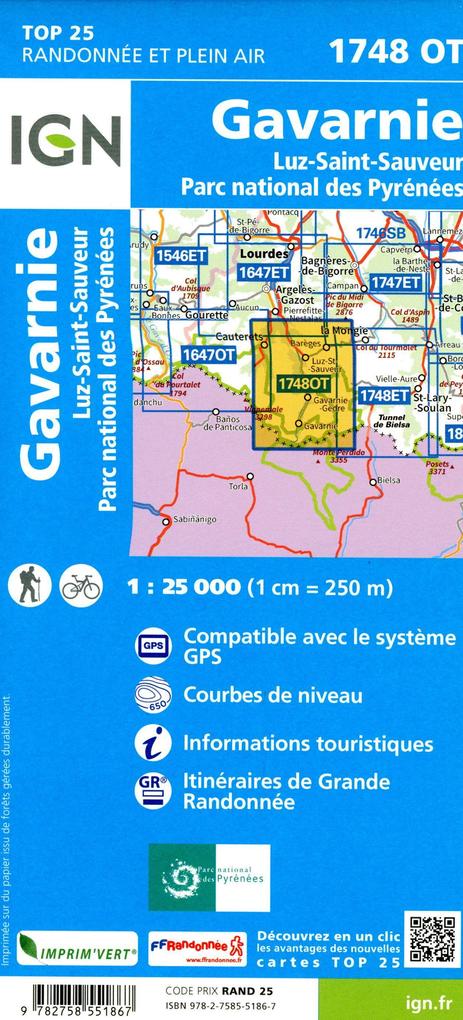 Weitere Ansicht: Gavarnie 1:25 000