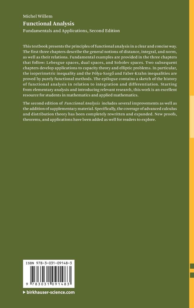 Weitere Ansicht: Functional Analysis | Michel Willem