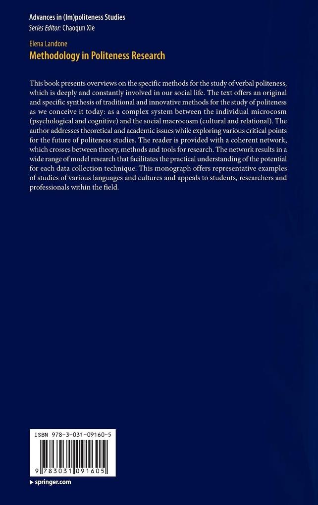 Weitere Ansicht: Methodology in Politeness Research | Elena Landone