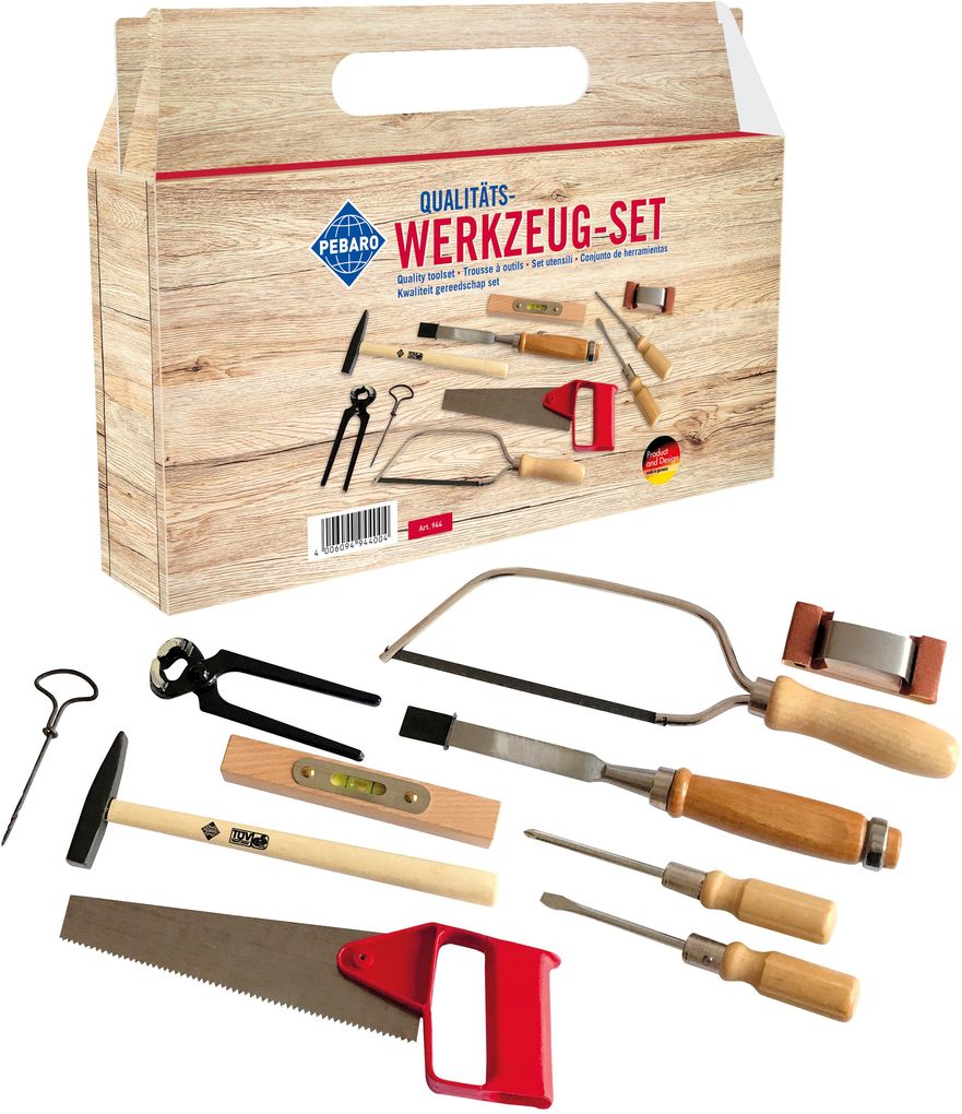 Produktbild: PEBARO 944 - Werkzeug-Set im Tragegriff-Karton, 10-teilig