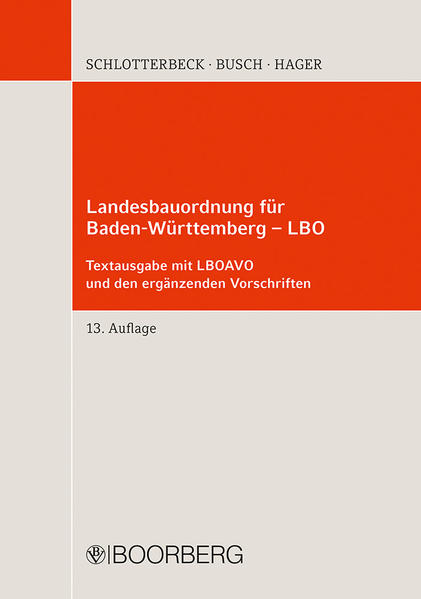 Produktbild: Landesbauordnung für Baden-Württemberg - LBO