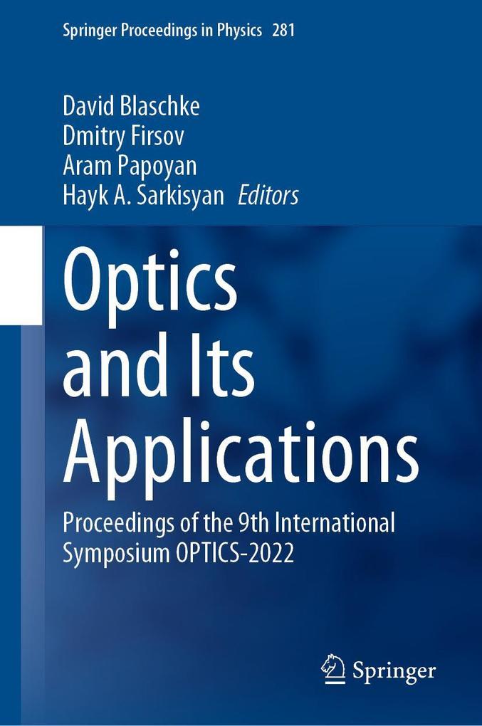 Produktbild: Optics and Its Applications