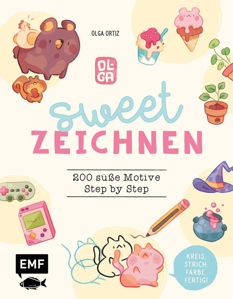 Produktbild: Sweet zeichnen - 200 süße Motive von Instagram-Artist olguioo | Olga Ortiz Ortiz