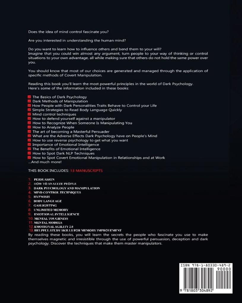 Weitere Ansicht: Dark Psychology and Manipulation | Robert Daniel Bradberry, Travis James Carnegie, Kevin Greene Horsley