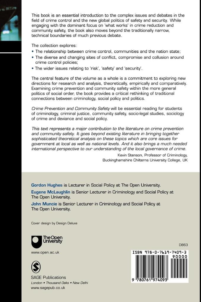 Weitere Ansicht: Crime Prevention and Community Safety