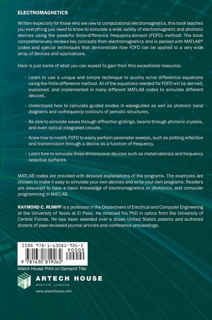 Weitere Ansicht: Electromagnetic and Photonic Simulation for the Beginner | Raymond C. Rumpf