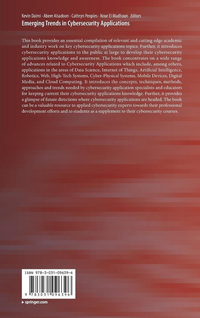 Weitere Ansicht: Emerging Trends in Cybersecurity Applications