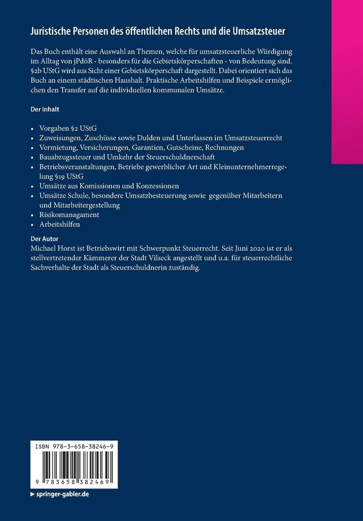 Weitere Ansicht: Juristische Personen des öffentlichen Rechts und die Umsatzsteuer | Michael Horst