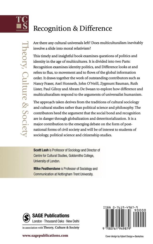 Weitere Ansicht: Recognition and Difference