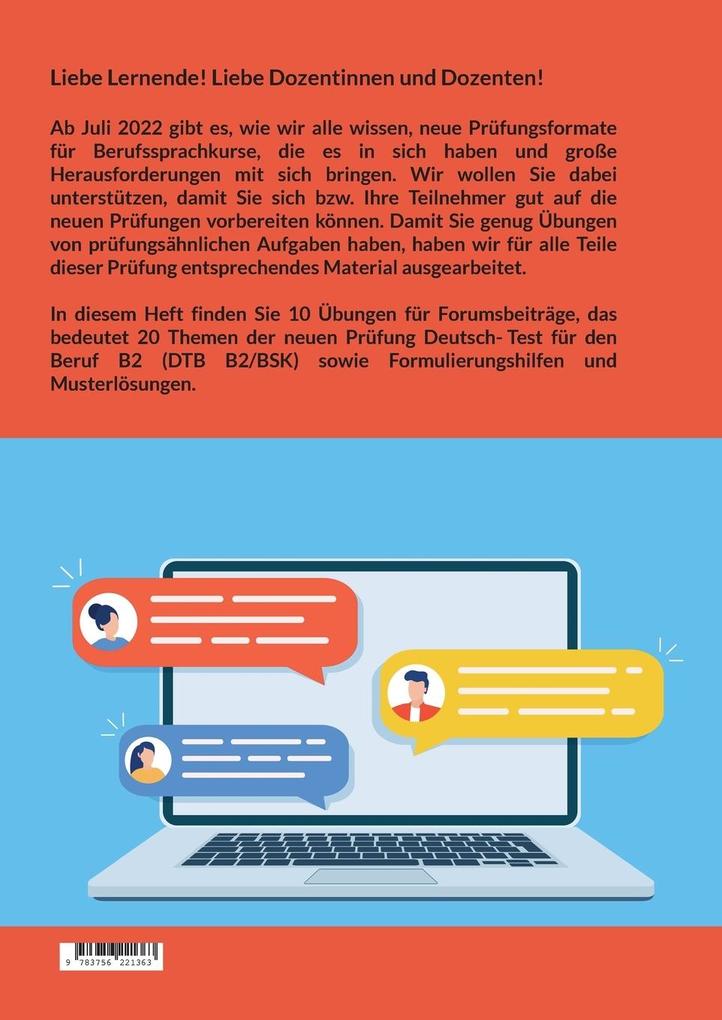 Weitere Ansicht: Schreiben von einem Forumsbeitrag Deutsch für den Beruf B2 DTB/BSK | Rosa von Trautheim, Lara Pilzner