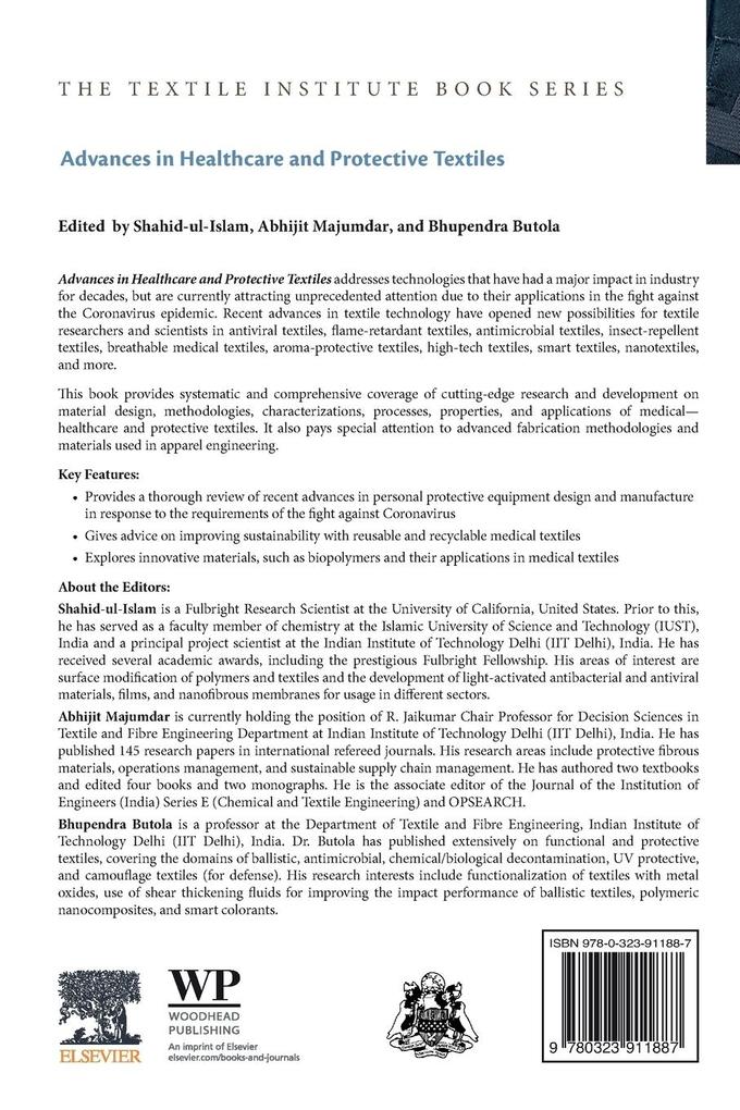 Weitere Ansicht: Advances in Healthcare and Protective Textiles