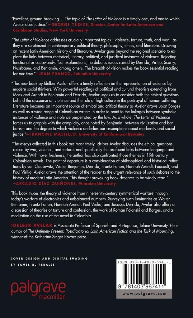Weitere Ansicht: The Letter of Violence | I. Avelar