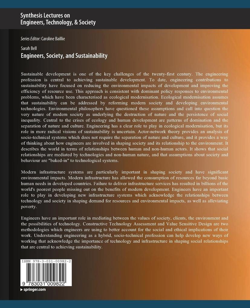 Weitere Ansicht: Engineers, Society, and Sustainability | Sarah Bell