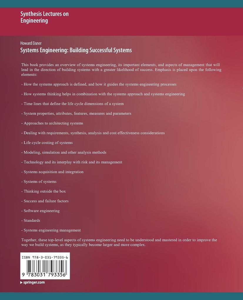 Weitere Ansicht: Systems Engineering | Howard Eisner