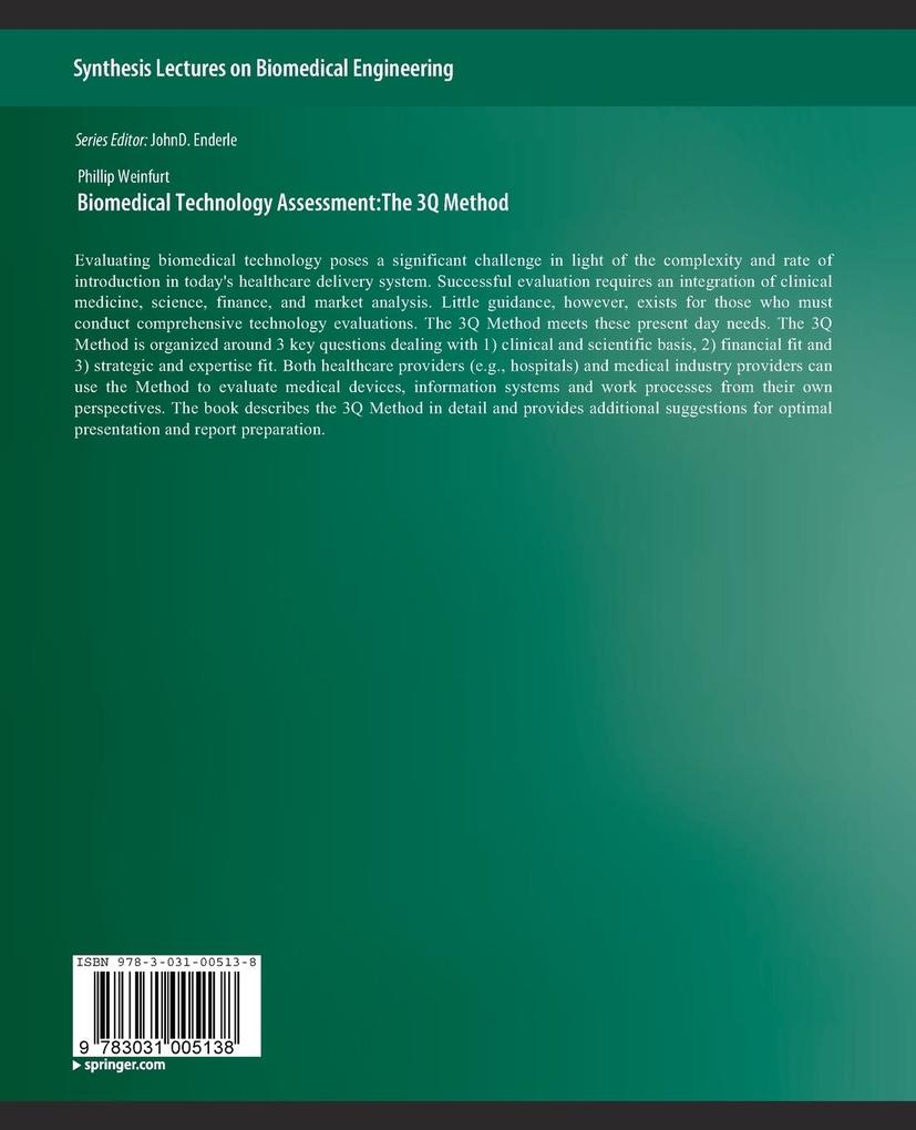 Weitere Ansicht: Biomedical Technology Assessment | Phillip Weinfurt