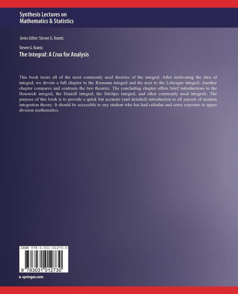 Weitere Ansicht: The Integral | Steven G. Krantz