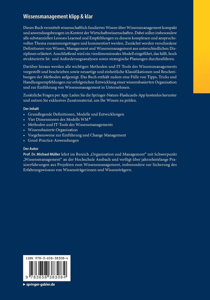 Weitere Ansicht: Wissensmanagement klipp & klar | Michael W. M. Müller