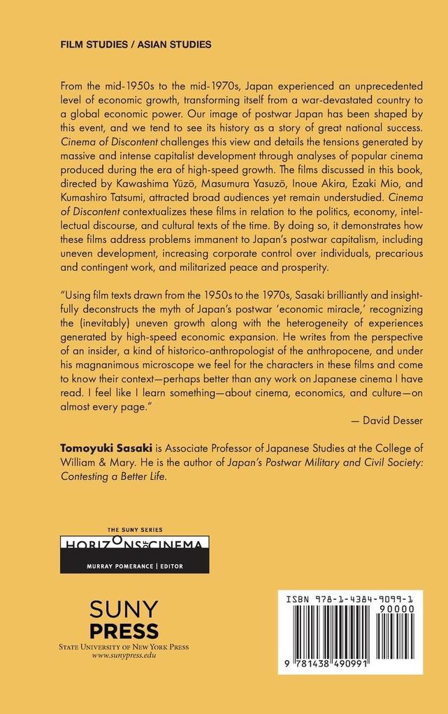 Weitere Ansicht: Cinema of Discontent | Tomoyuki Sasaki