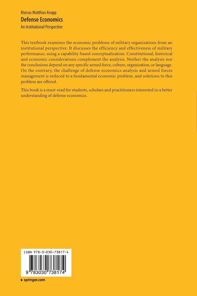 Weitere Ansicht: Defense Economics | Marcus Matthias Keupp