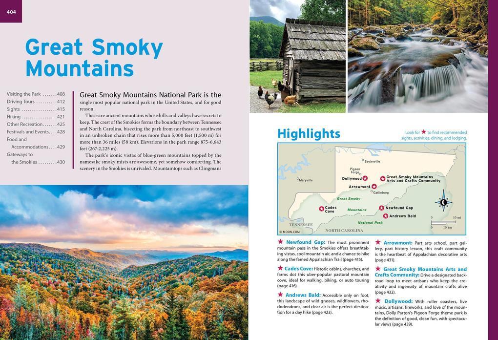 Weitere Ansicht: Moon Tennessee: With the Smoky Mountains: Outdoor Recreation, Live Music, Whiskey, Beer & BBQ | Margaret Littman