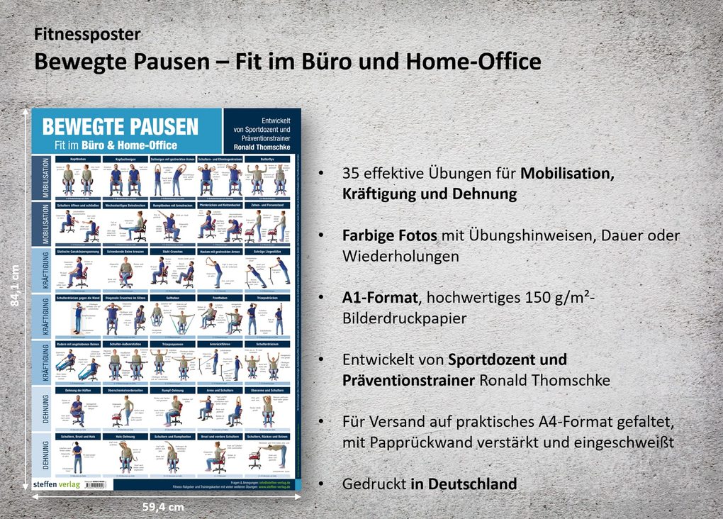 Weitere Ansicht: Fitnessposter Bewegte Pausen | Ronald Thomschke
