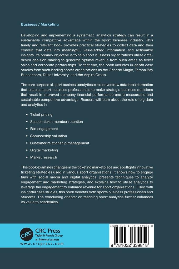 Weitere Ansicht: Sport Business Analytics