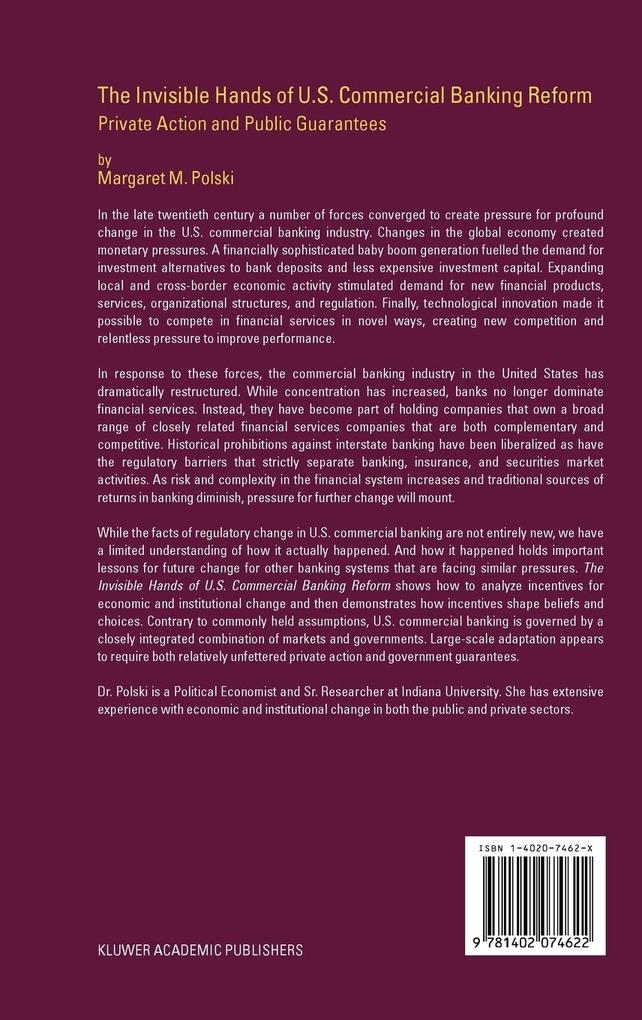 Weitere Ansicht: The Invisible Hands of U.S. Commercial Banking Reform | Margaret M. Polski