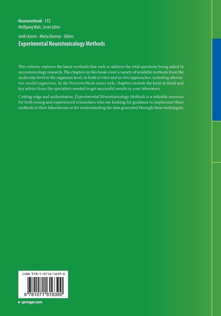 Weitere Ansicht: Experimental Neurotoxicology Methods