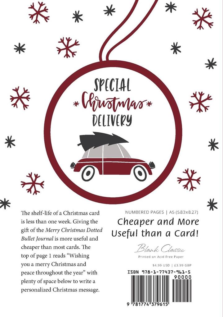 Weitere Ansicht: Merry Christmas Dotted Bullet Journal | Blank Classic