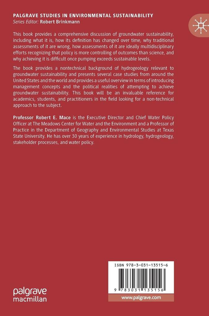 Weitere Ansicht: Groundwater Sustainability | Robert E. Mace