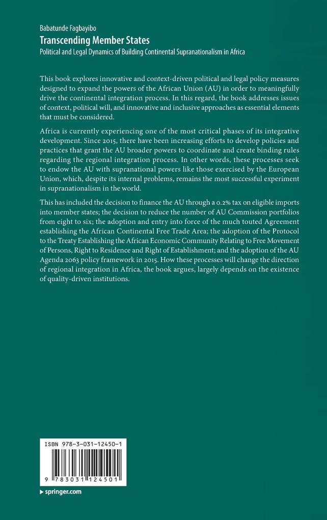 Weitere Ansicht: Transcending Member States | Babatunde Fagbayibo