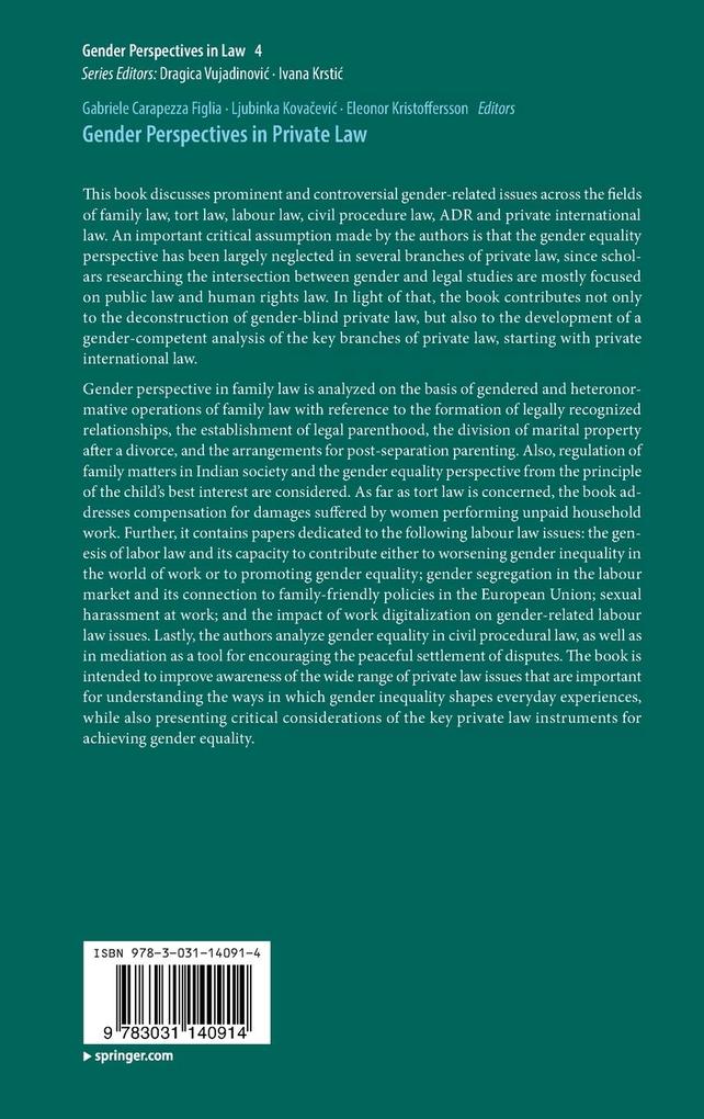 Weitere Ansicht: Gender Perspectives in Private Law