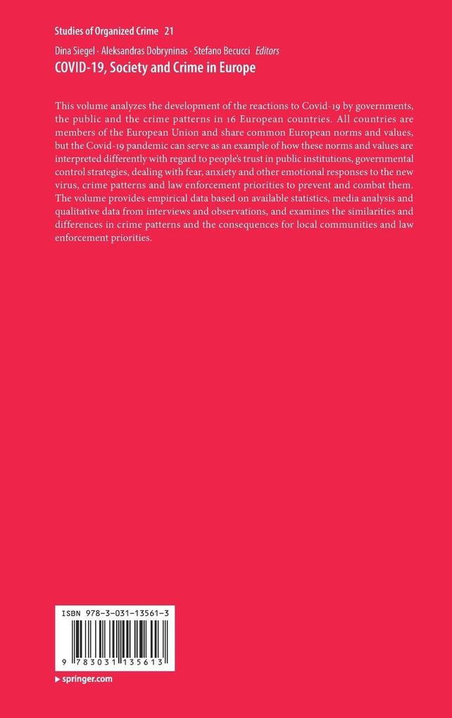 Weitere Ansicht: Covid-19, Society and Crime in Europe