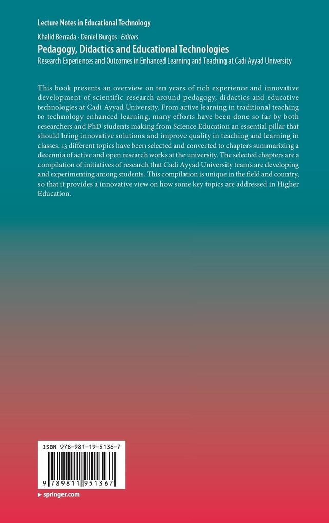 Weitere Ansicht: Pedagogy, Didactics and Educational Technologies