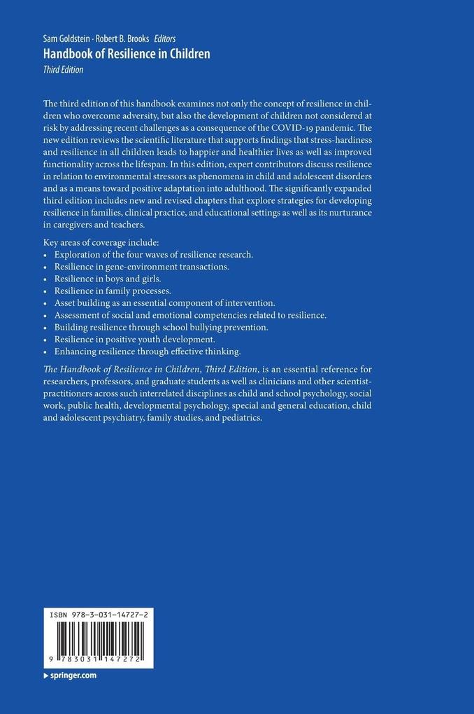Weitere Ansicht: Handbook of Resilience in Children