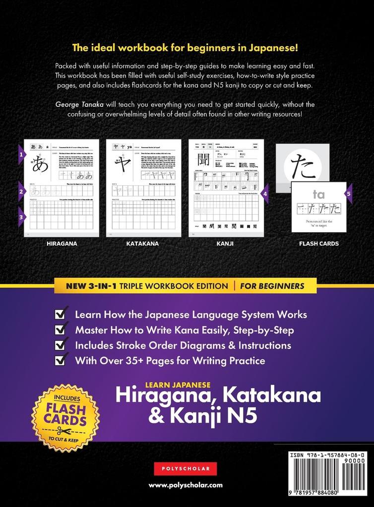 Weitere Ansicht: Learn Japanese Hiragana, Katakana and Kanji N5 - Workbook for Beginners | George Tanaka