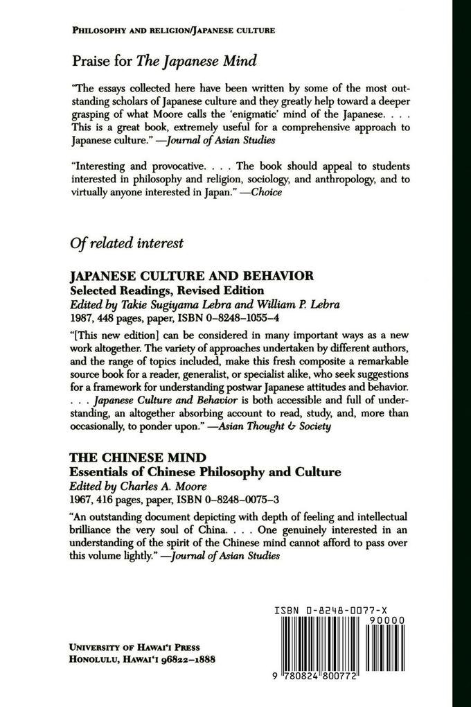 Weitere Ansicht: The Japanese Mind | Charles a Moore