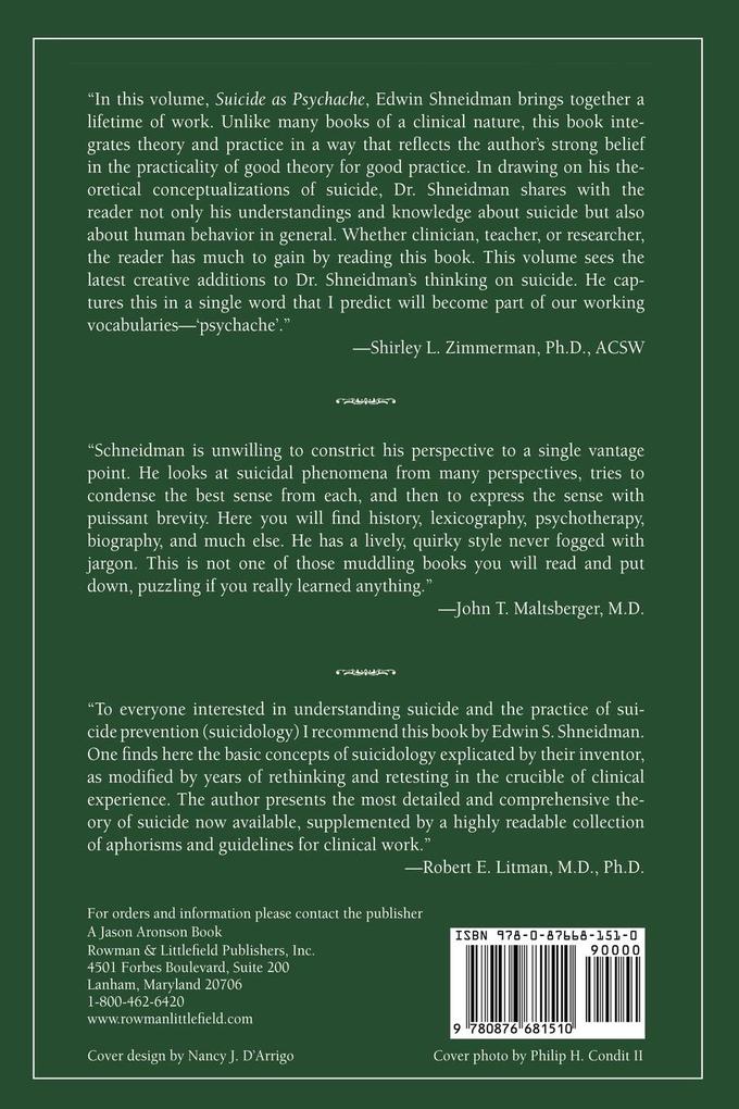 Weitere Ansicht: Suicide as Psychache | Edwin Shneidman