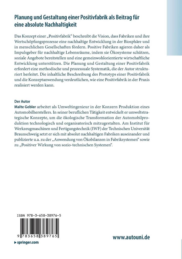 Weitere Ansicht: Planung und Gestaltung einer Positivfabrik als Beitrag für eine absolute Nachhaltigkeit | Malte Gebler
