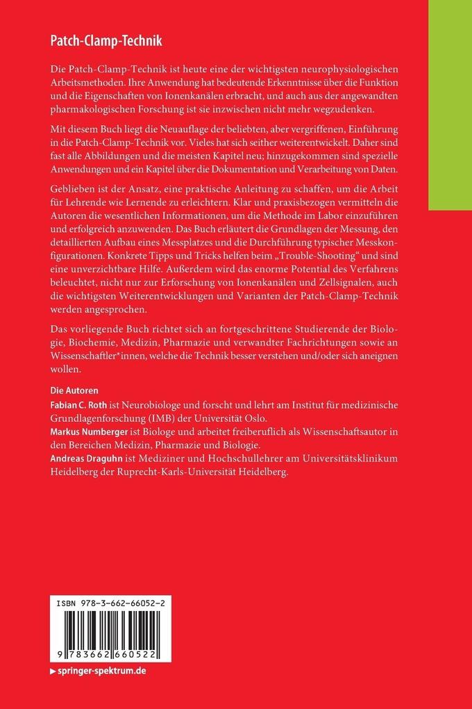 Weitere Ansicht: Patch-Clamp-Technik | Fabian C. Roth, Markus Numberger, Andreas Draguhn