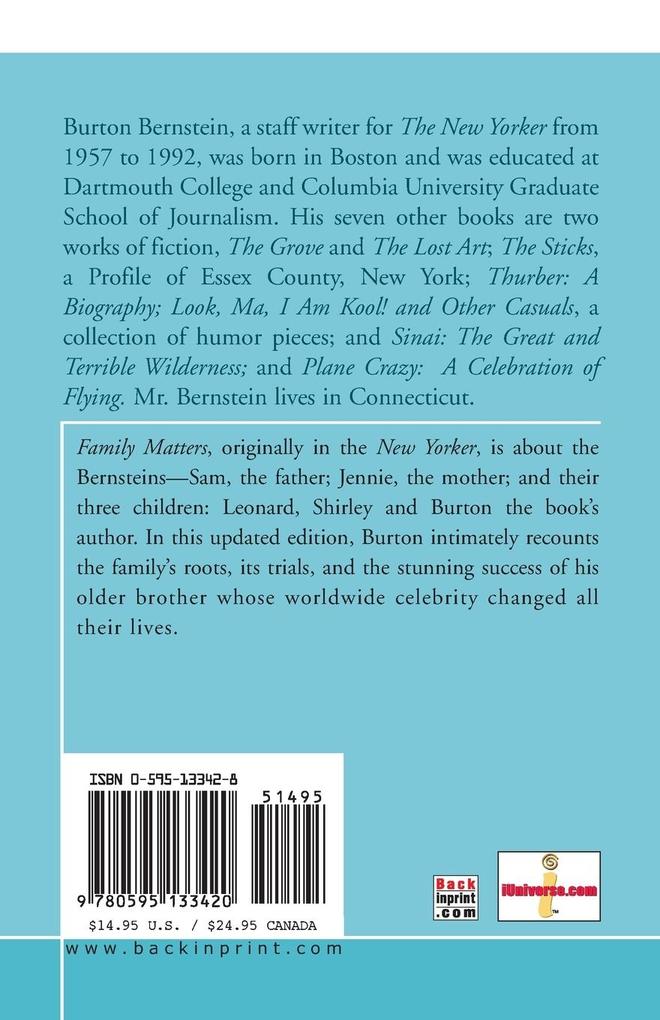 Weitere Ansicht: Family Matters | Burton Bernstein