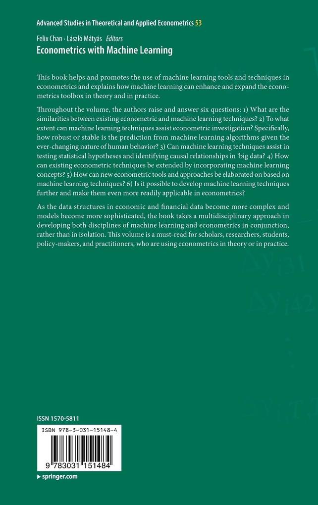 Weitere Ansicht: Econometrics with Machine Learning