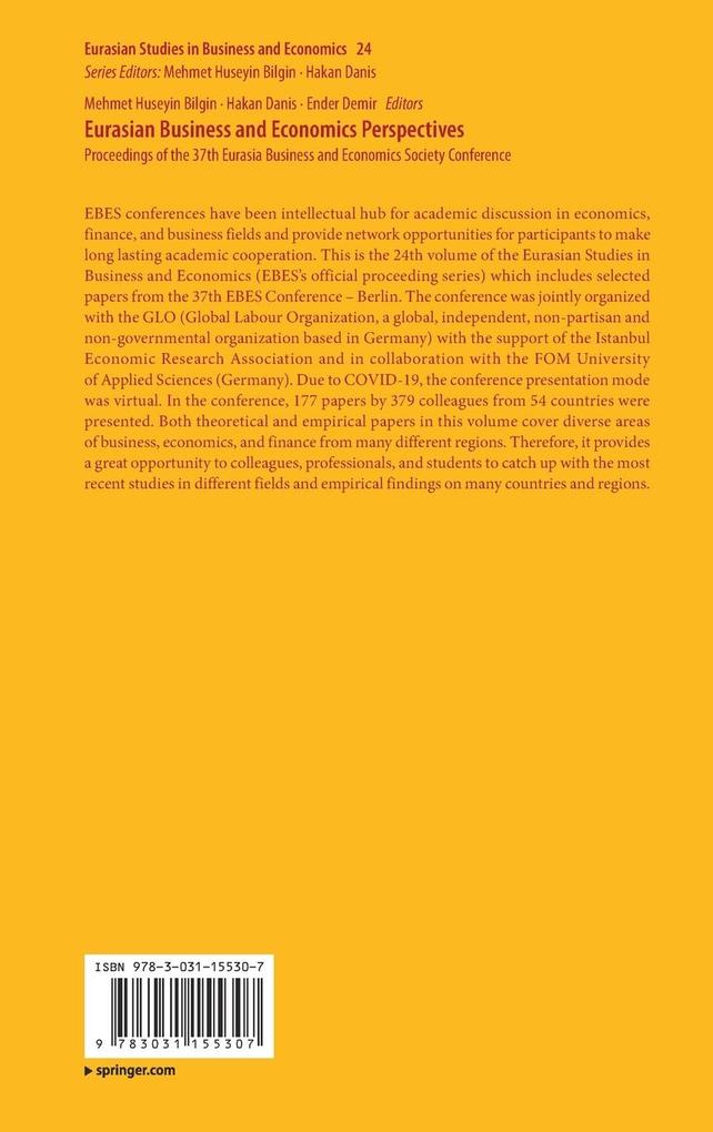 Weitere Ansicht: Eurasian Business and Economics Perspectives