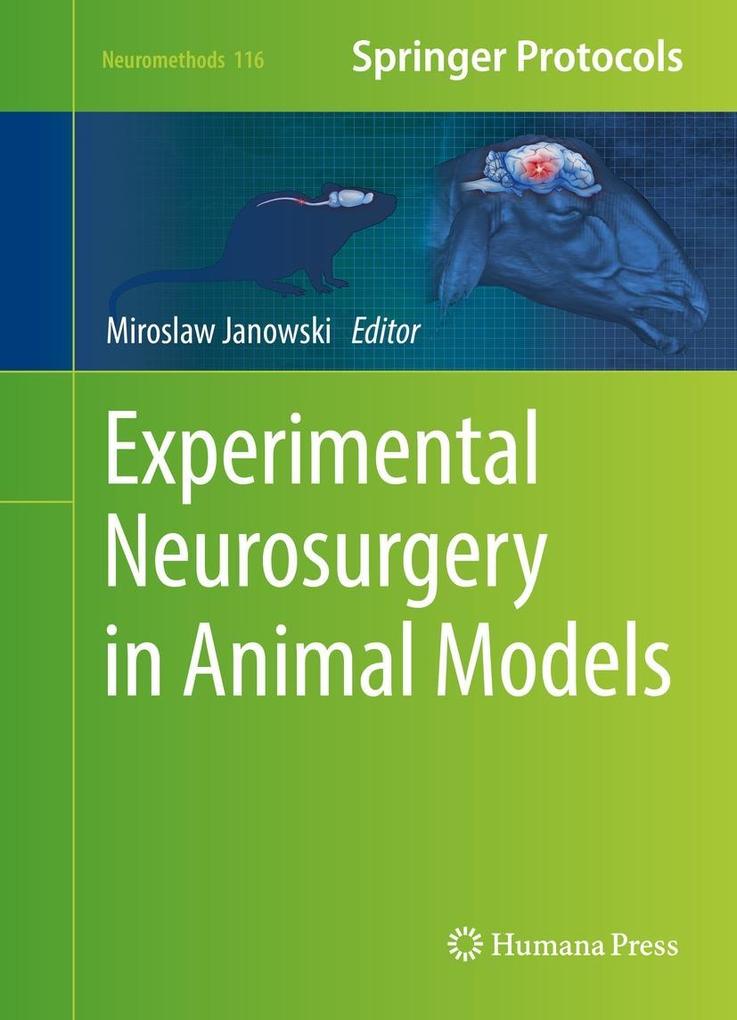 Produktbild: Experimental Neurosurgery in Animal Models