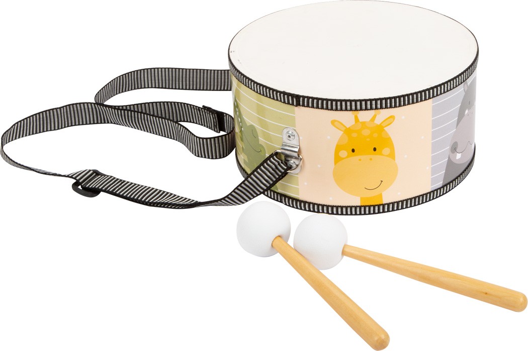 Produktbild: Small foot 11952 - Trommel Bunte Wildnis, Kinder-Musikinstrument, 20x10cm