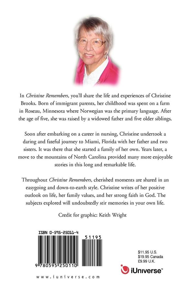 Weitere Ansicht: Christine Remembers | Christine Brooks