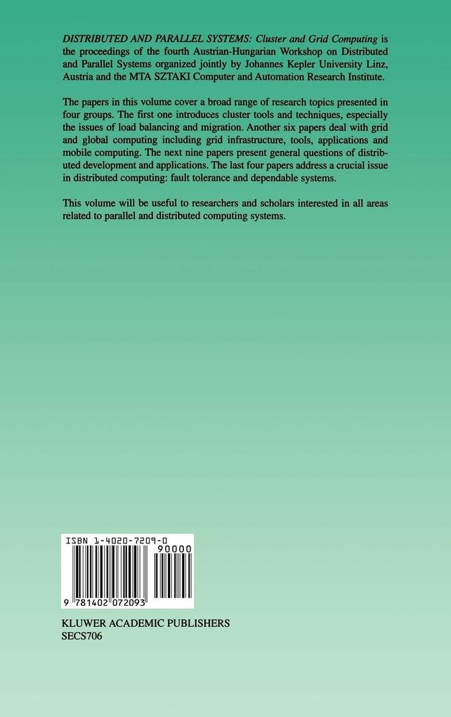 Weitere Ansicht: Distributed and Parallel Systems