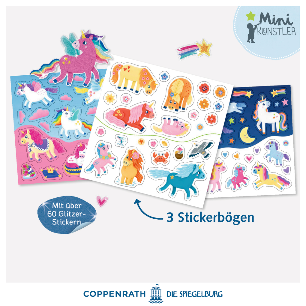 Weitere Ansicht: Meine Mini-Stickerwelt - Glitzer-Einhörner
