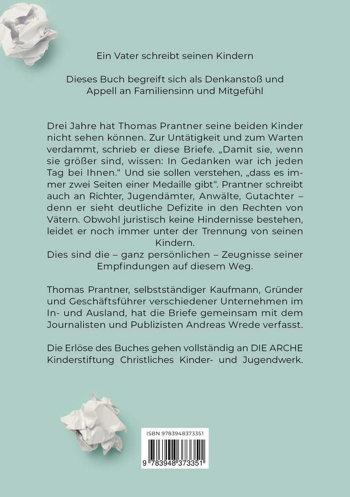 Weitere Ansicht: Briefe für meine Kinder | Prantner Thomas, Andreas Wrede